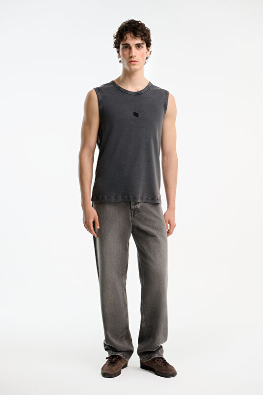 Siyah Tank Erkek T-Shirt 3