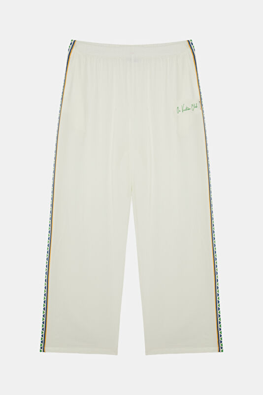 Relax Kalıp Çok Renkli Wide Leg Viskoz Erkek Pantolon 4