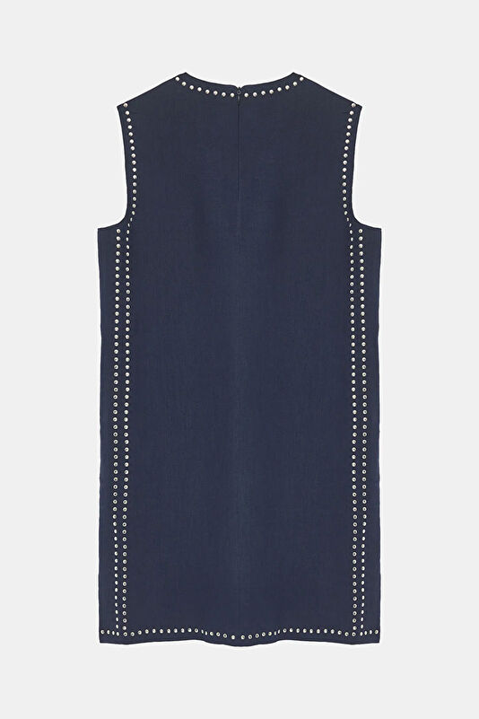 Navy Linen Women's Dress 2