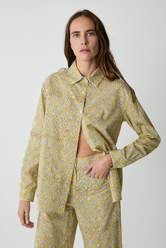 Multicolored Patterned Women's Shirt