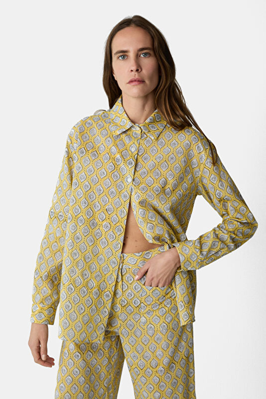 Multicolored Patterned Women's Shirt