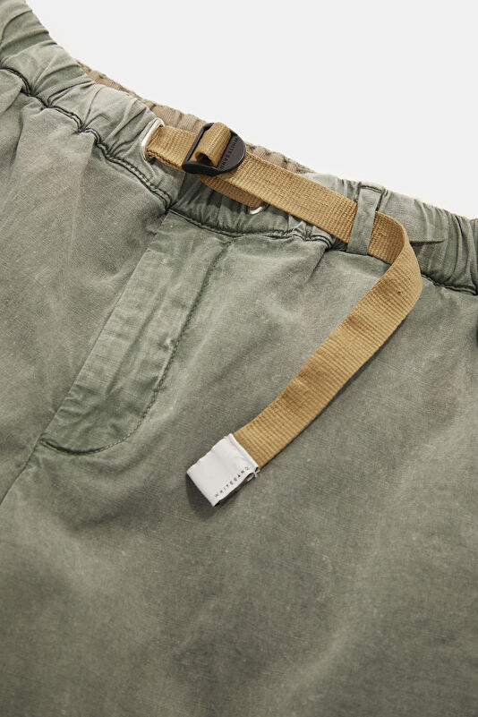Men's Relaxed Fit Green Straight Leg Cotton/Linen Pants 3