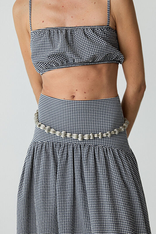 Bubble Grey Zinc Alloy Belt