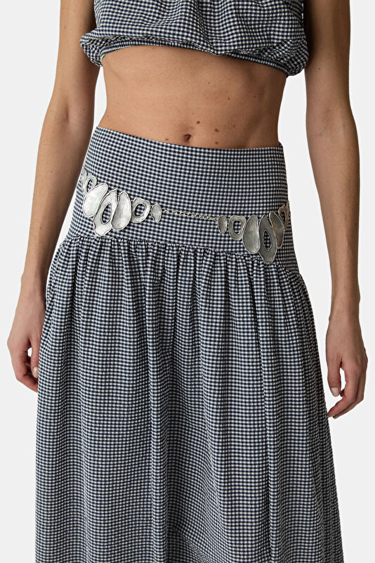 Wave Grey Zinc Alloy Belt