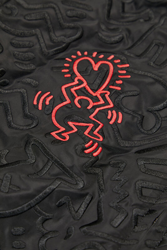 X Keith Haring Black Zip-Up Men's Jacket 4