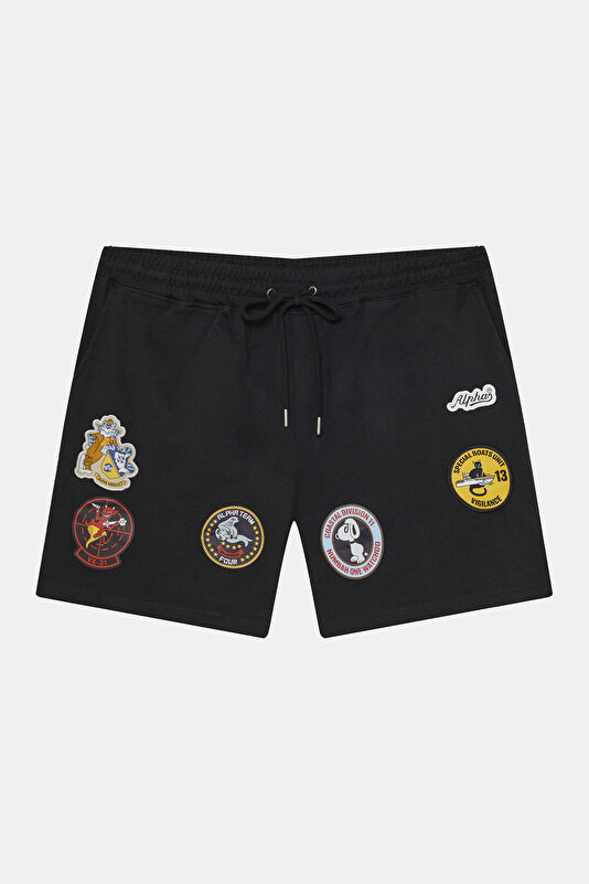 Black Embroidered Men's Shorts