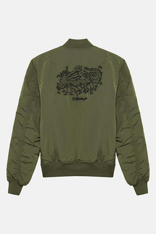 X Keith Haring Khaki Zip-Up Men's Jacket 2