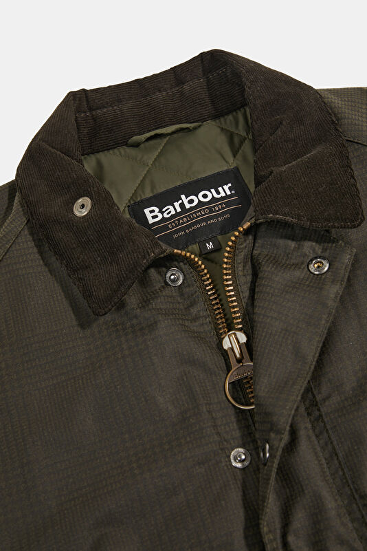 Modern Beaufort Check Wax Khaki Men's Jacket 3
