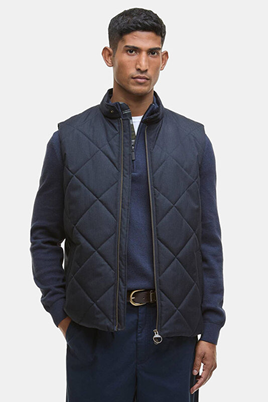City Harrington Quilted Gilet Lacivert Erkek Kapitone Yelek 3