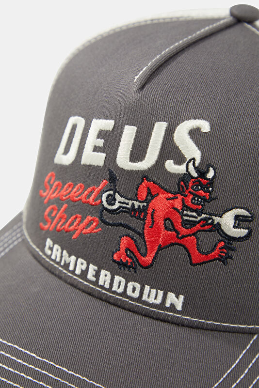 Dark Gray Embroidered Hat 4