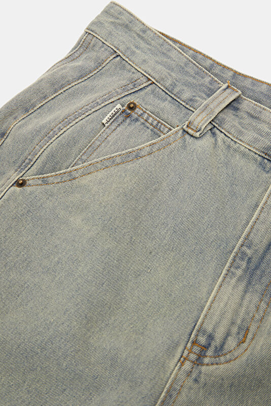 Relax Kalıp İndigo Straight Jean Erkek Pantolon 4