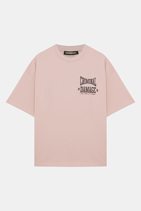 Relax Fit Lilac Crew Neck Printed Men's T-Shirt