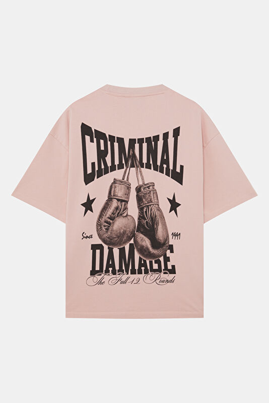 Relax Fit Lilac Crew Neck Printed Men's T-Shirt 2