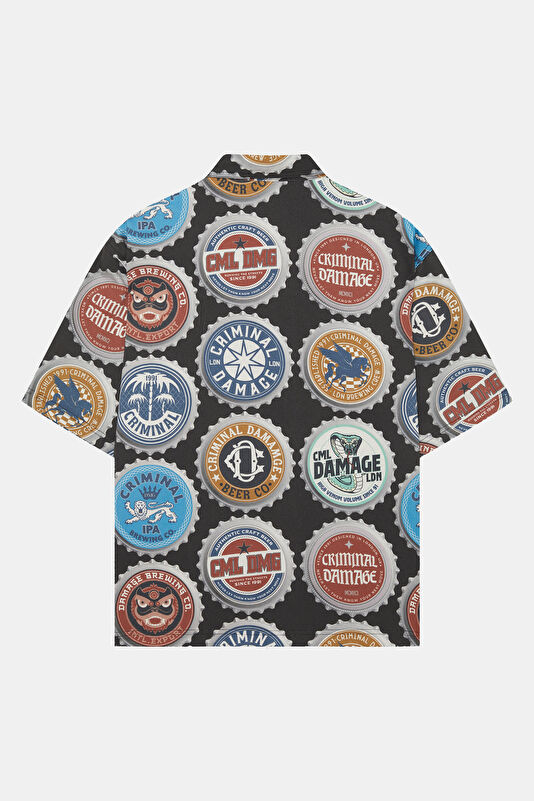 Relax Fit Multicolored Patterned Resort Collar Men's Shirt 2