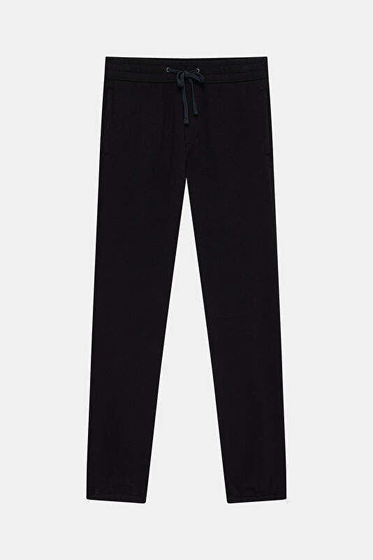 Relax Fit Black Wide Leg Men's Sports Pants