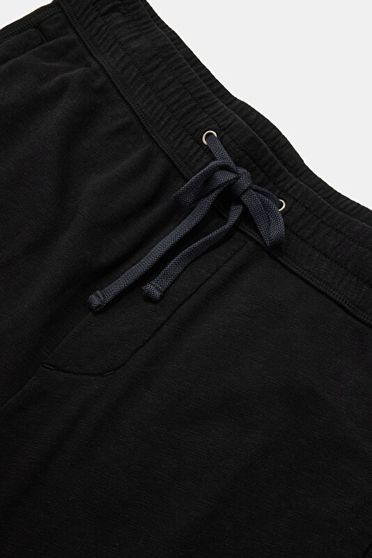 Relax Fit Black Wide Leg Men's Sports Pants 3