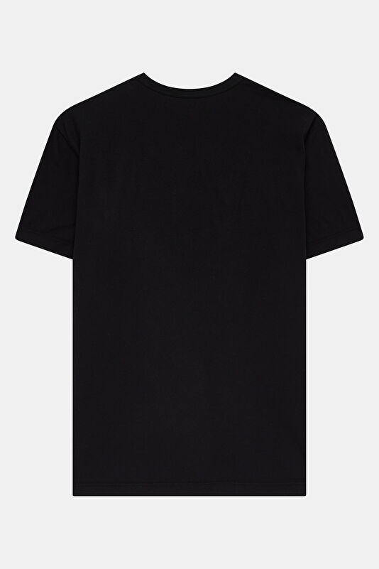 Relax Fit Black Crew Neck Men's T-Shirt 2