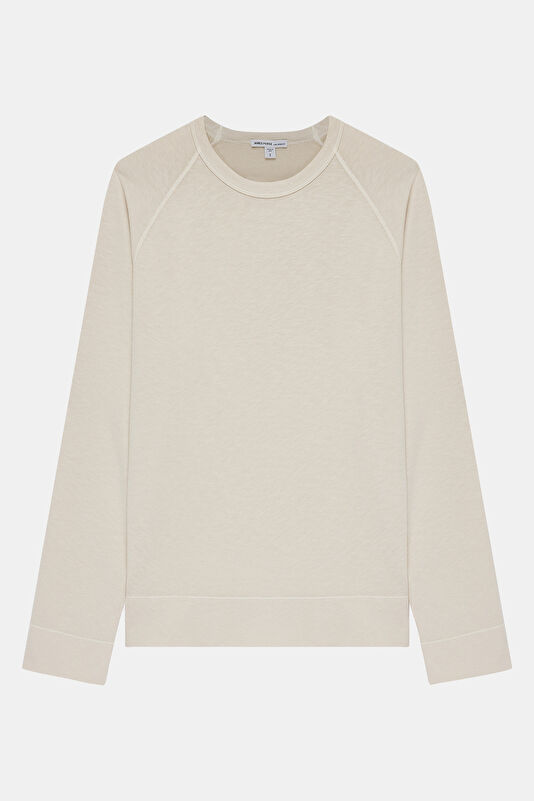 Ecru Relax Fit Crew Neck Men's Sweatshirt