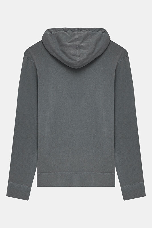 Gray Relax Fit Hooded Men's Sweatshirt 2