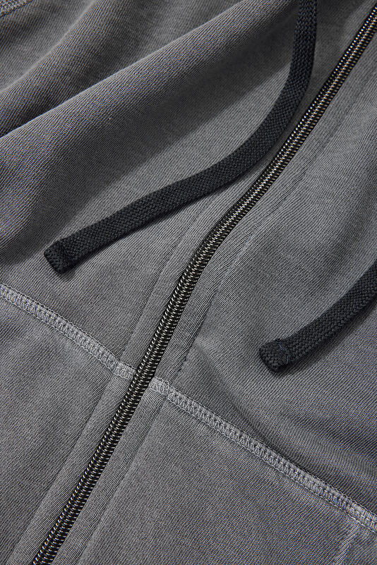 Gray Relax Fit Hooded Men's Sweatshirt 4