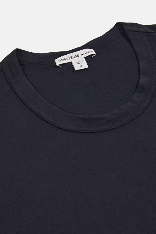 Relax Kalıp Lacivert Bisiklet Yaka Erkek T-Shirt 3
