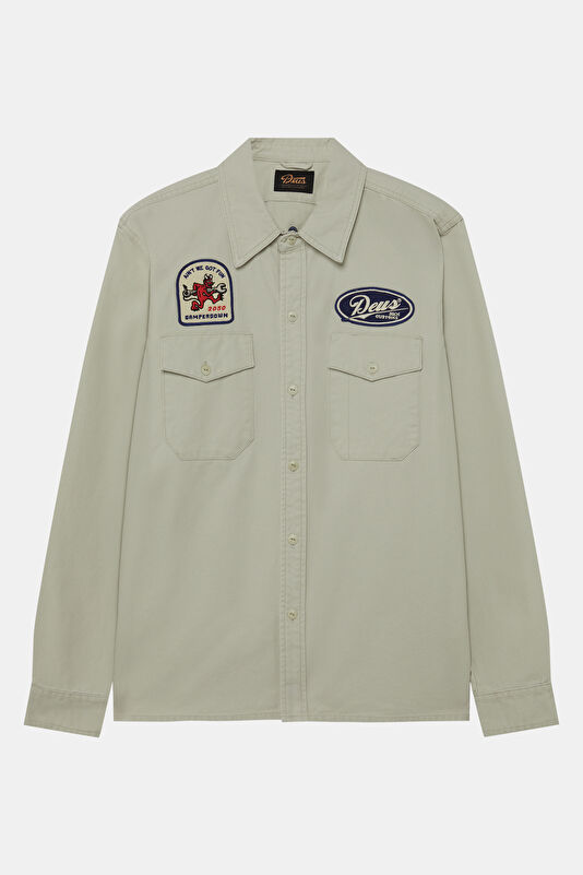 Ecru Buttoned Men's Jacket