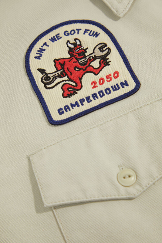 Ecru Buttoned Men's Jacket 4