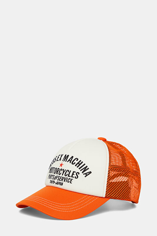 Orange Embroidered Hat