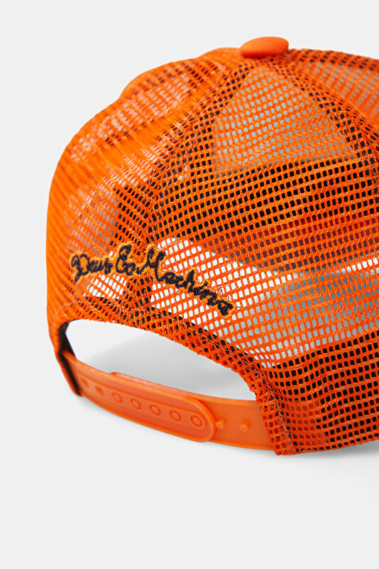 Orange Embroidered Hat 3