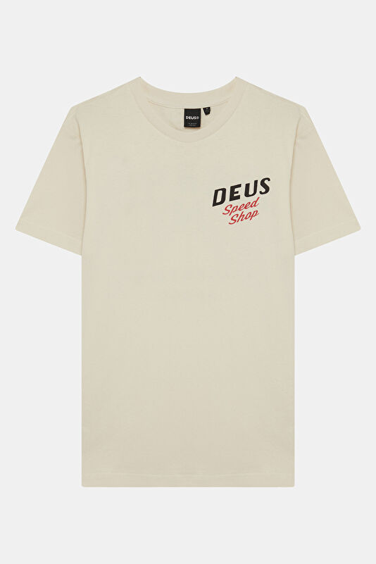Relax Fit White Crew Neck Printed Men's T-Shirt
