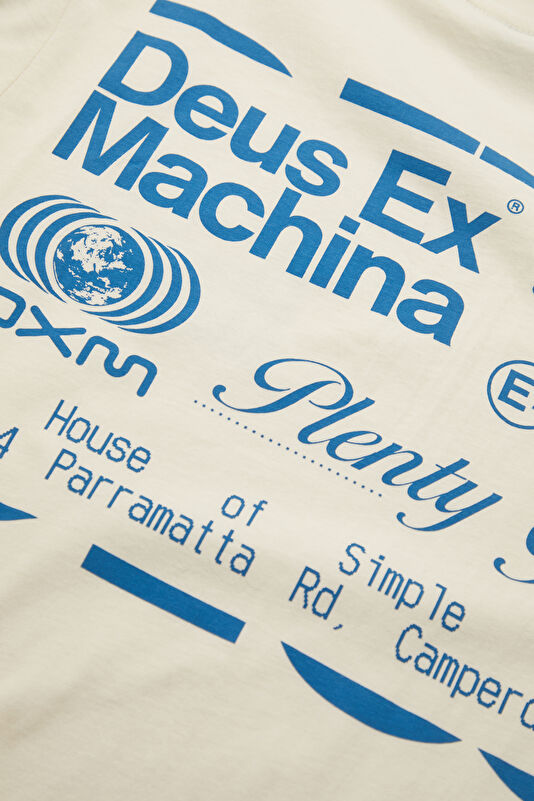 Relax Fit Ecru Crew Neck Printed Men's T-Shirt 4