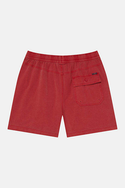 Red Elastic Waist Men's Swimsuit 2