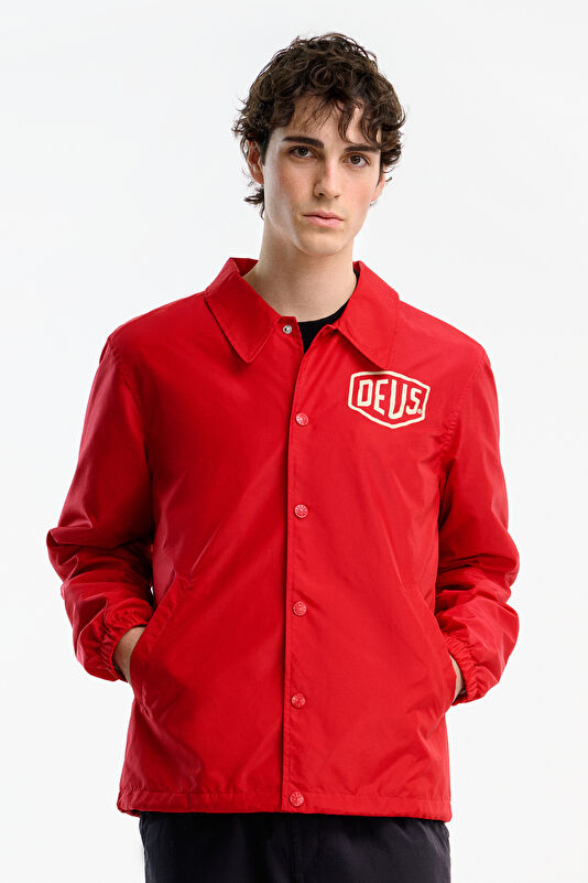 Red Snap Button Men's Jacket