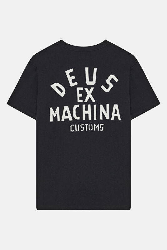 Relax Kalıp Siyah Bisiklet Yaka Baskılı Erkek T-Shirt 2