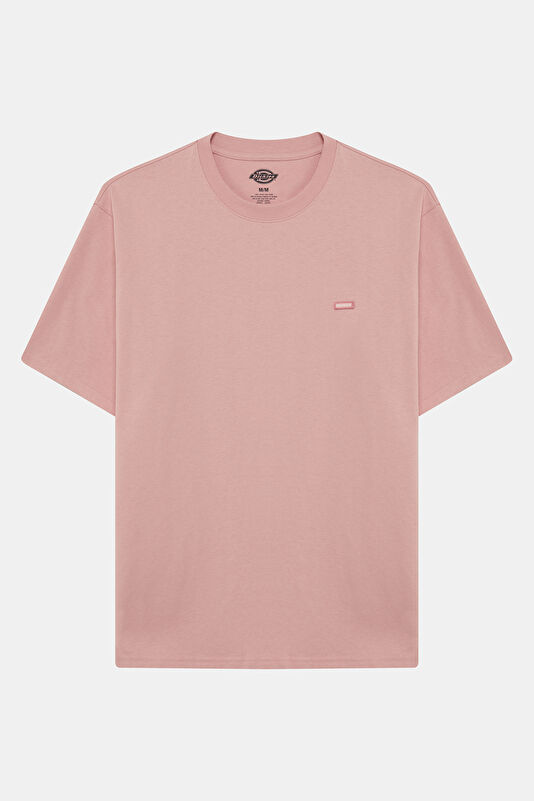 Relax Fit Pink Crew Neck Printed Men's T-Shirt