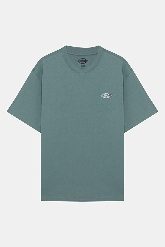 Relax Fit Light Blue Crew Neck Printed Men's T-Shirt
