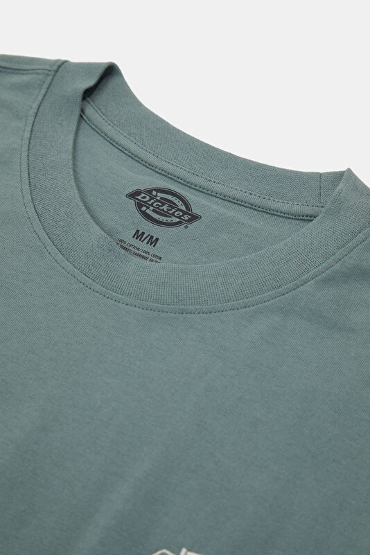 Relax Fit Light Blue Crew Neck Printed Men's T-Shirt 3