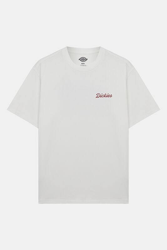 Relax Fit White Crew Neck Printed Men's T-Shirt