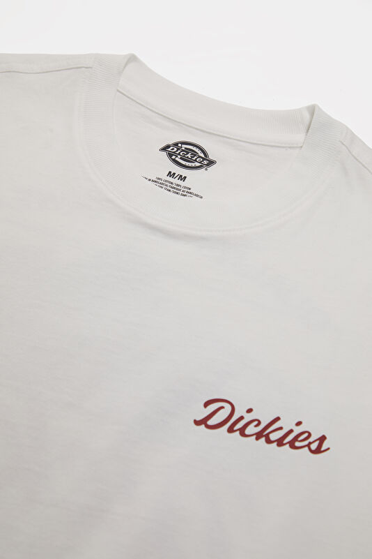 Relax Fit White Crew Neck Printed Men's T-Shirt 3