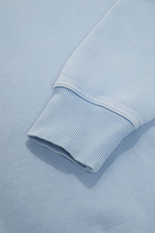 Açık Mavi Relax Kalıp Bisiklet Yaka Erkek Sweatshirt 4