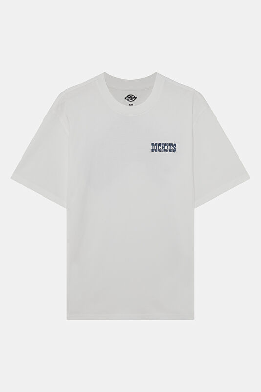 Relax Fit White Crew Neck Printed Men's T-Shirt