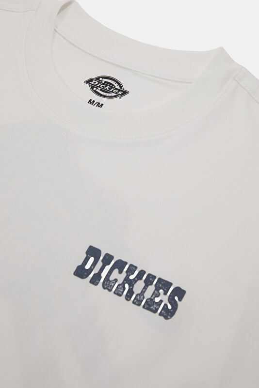 Relax Fit White Crew Neck Printed Men's T-Shirt 3