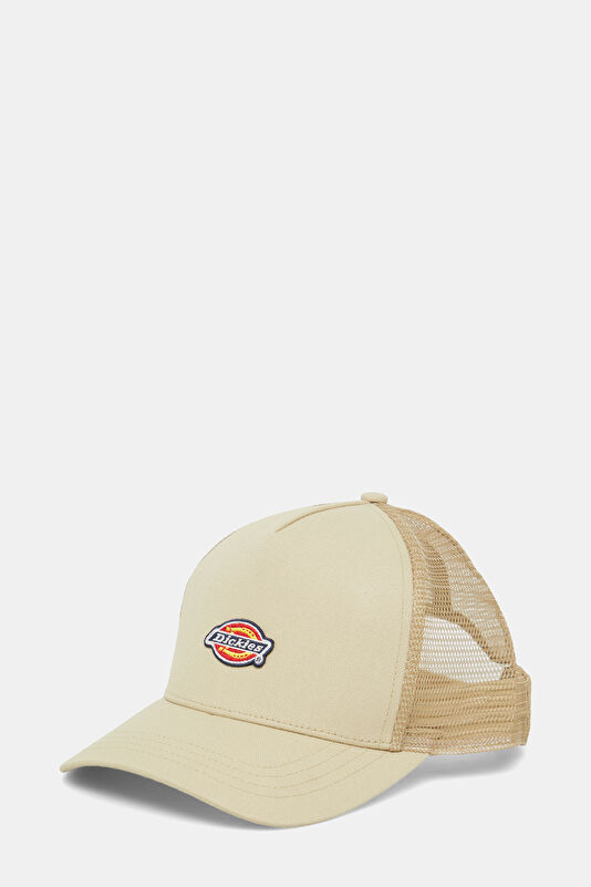 Hanston Trucker Beige Embroidered Hat