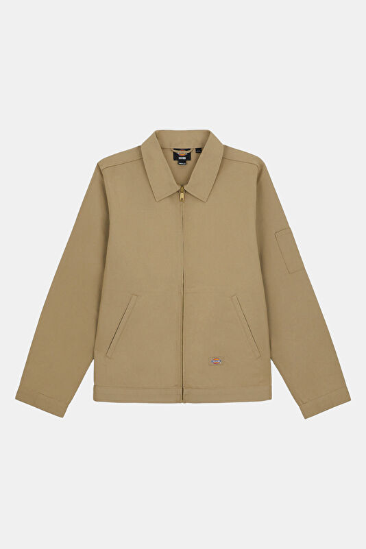 Beige Zip-Up Men's Jacket