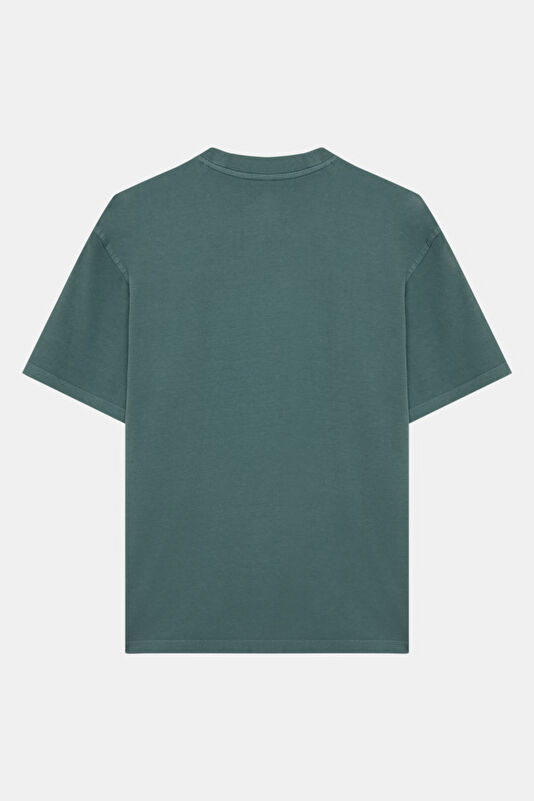 Relax Fit Light Blue Crew Neck Printed Men's T-Shirt 2