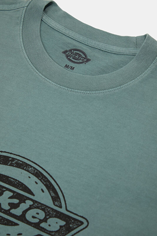 Relax Fit Light Blue Crew Neck Printed Men's T-Shirt 3