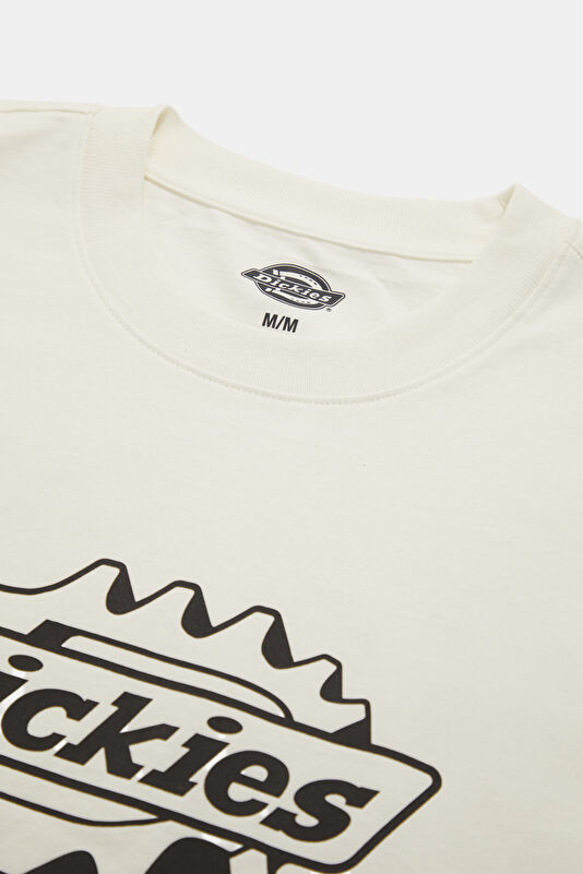 Relax Fit Cream Crew Neck Printed Men's T-Shirt 3