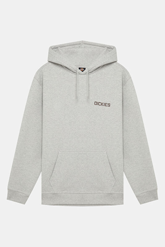 Gri Relax Kalıp Kapuşonlu Erkek Sweatshirt