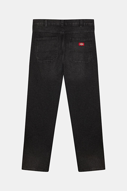 Relax Kalıp Siyah Straight Erkek Jean Pantolon 2