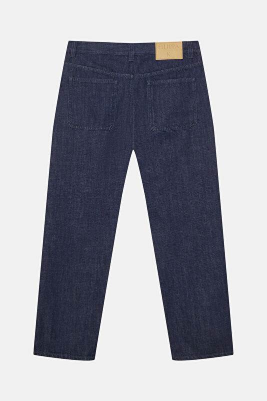 Relax Fit Indigo Wide Leg Organic Cotton Men's Jeans 2